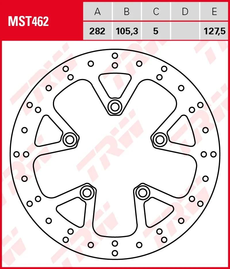 Disque de frein TRW MST462 à partir du rotor MST462 rigide