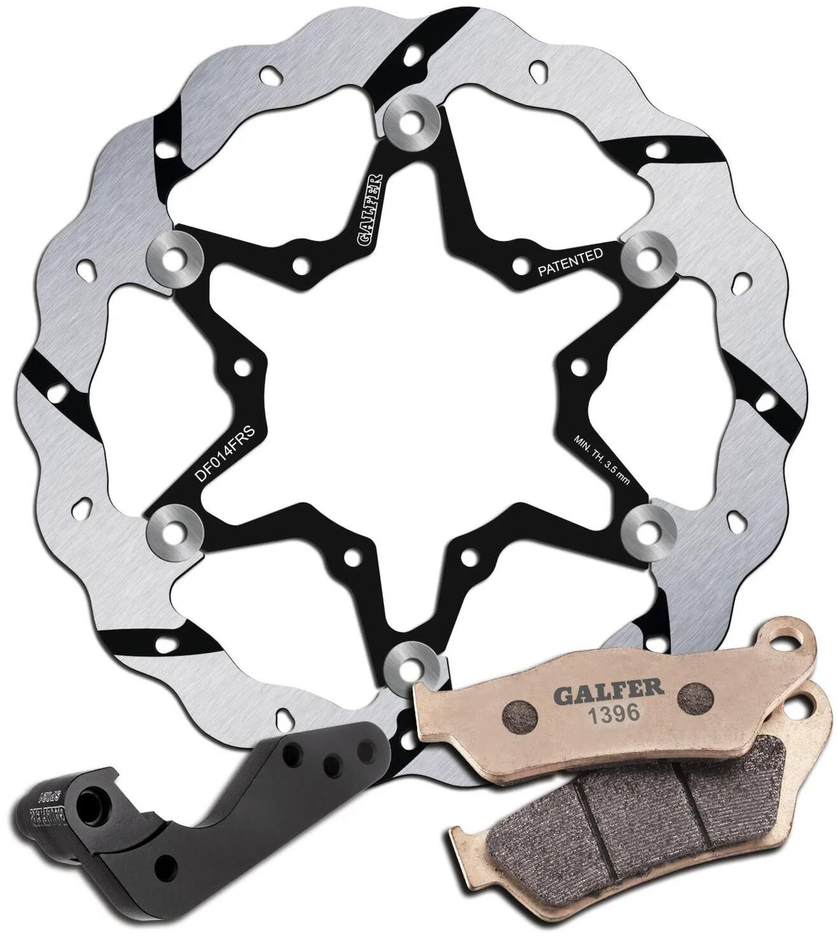 Galfer kit surdimensionné kg082-2 kit surdimensionné vague 270mm rainure flottante
