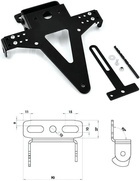 Support de plaque d'immatriculation Progress Line, support de plaque d'immatriculation, type 7 sw verst