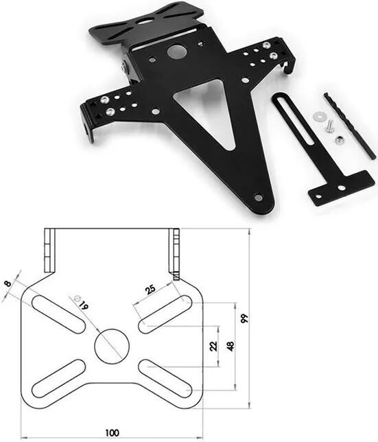 Support de plaque d'immatriculation Progress Line, supports de plaque d'immatriculation, un typ8 sw verst