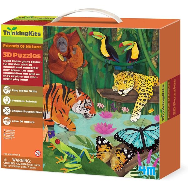 Kits de réflexion pour barrage, puzzle de sol, forêt tropicale 3d