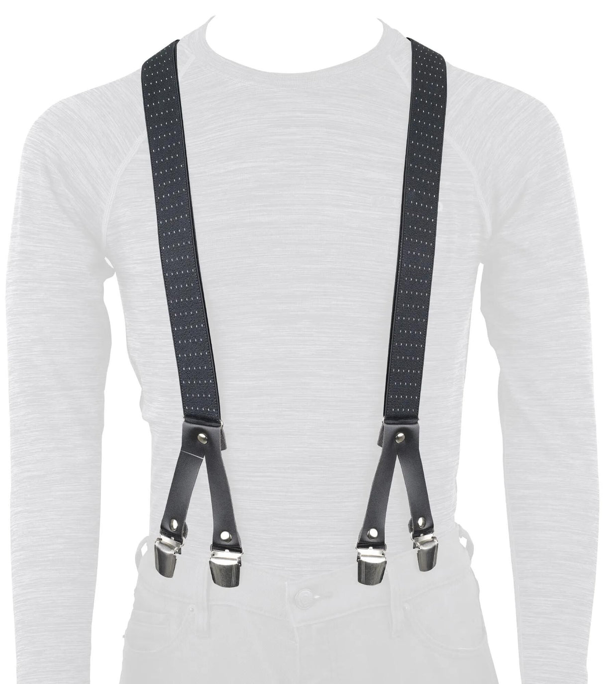 Oxford bretelles pantalon bretelles riggers chic noir