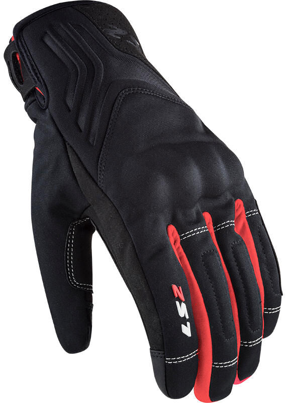 Ls2 gants jet ii homme gants jet 2 homme noir rouge m