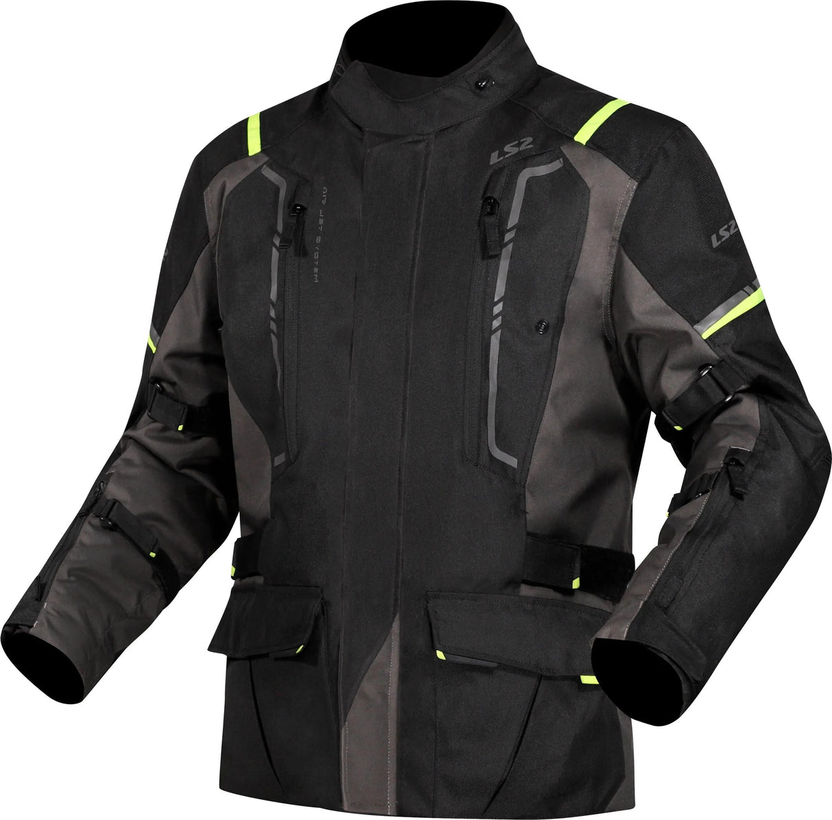 Ls2 veste narvik veste narvik homme noir gris jaune fluo m