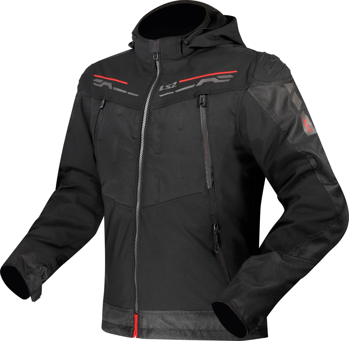 Veste Ls2 zirconium veste zirconium homme noir rouge gr. je