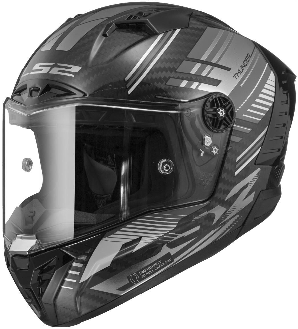 Casque intégral Ls2 « ff805 Thunder Carbon Volt » Casque ff805 thun.ca. volt xs noir argent