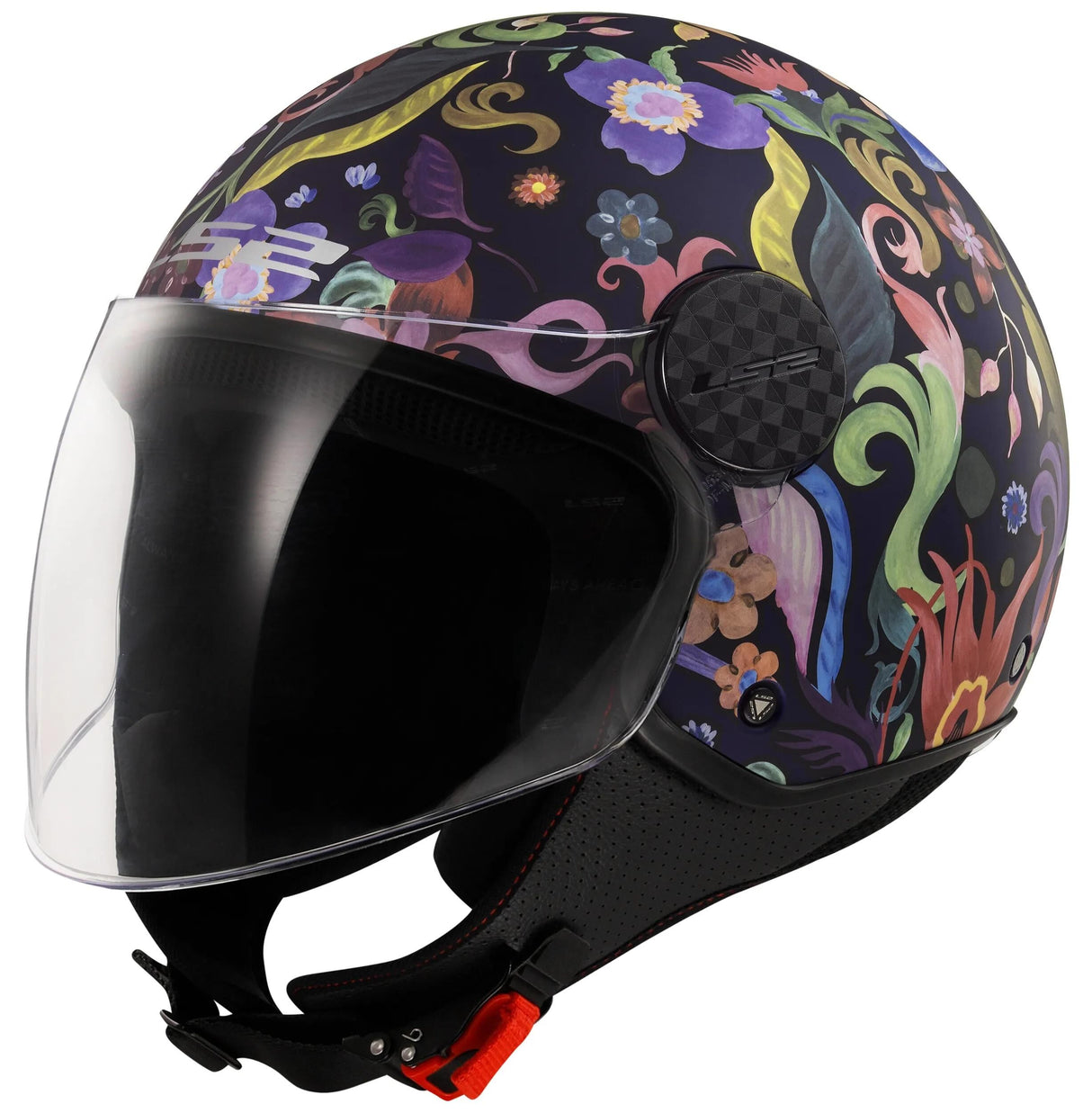 Casque jet Ls2 de 558 Sphere Lux II Bloom, casque de 558 SPH. ii bloom s bleu coloré