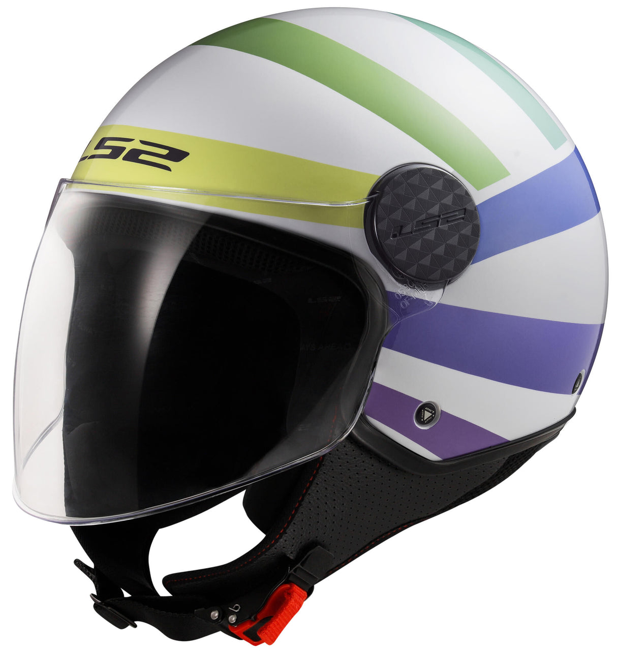 Casque jet Ls2 de 558 Sphere Lux II Swirl, casque de 558 SPH. lux ii tourbillon s blanc coloré