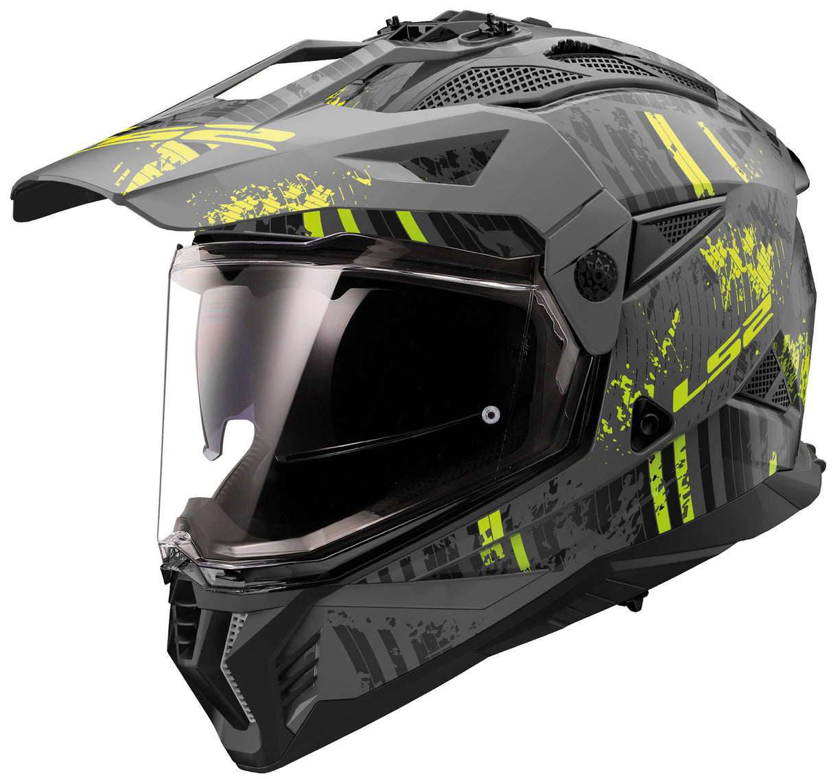 Casque enduro LS2 MX702 Pioneer II Crazy. casque mx702 pawn.ii crazy l bl. crier. Mat