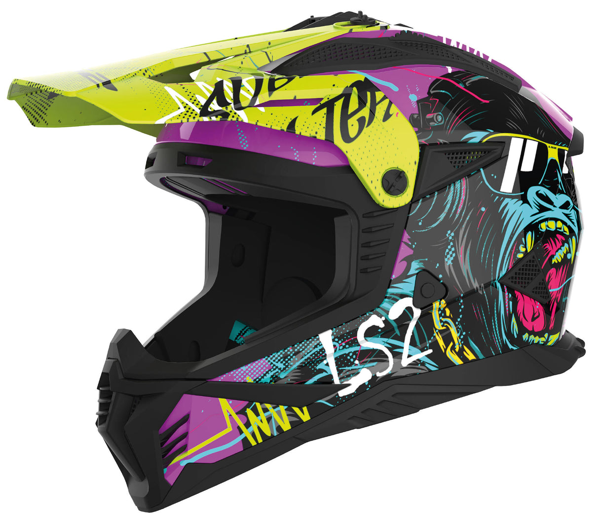Casque de motocross LS2 MX708 Fast II Gorilla. casque mx708 fast ii gorilla vi ge gr. m