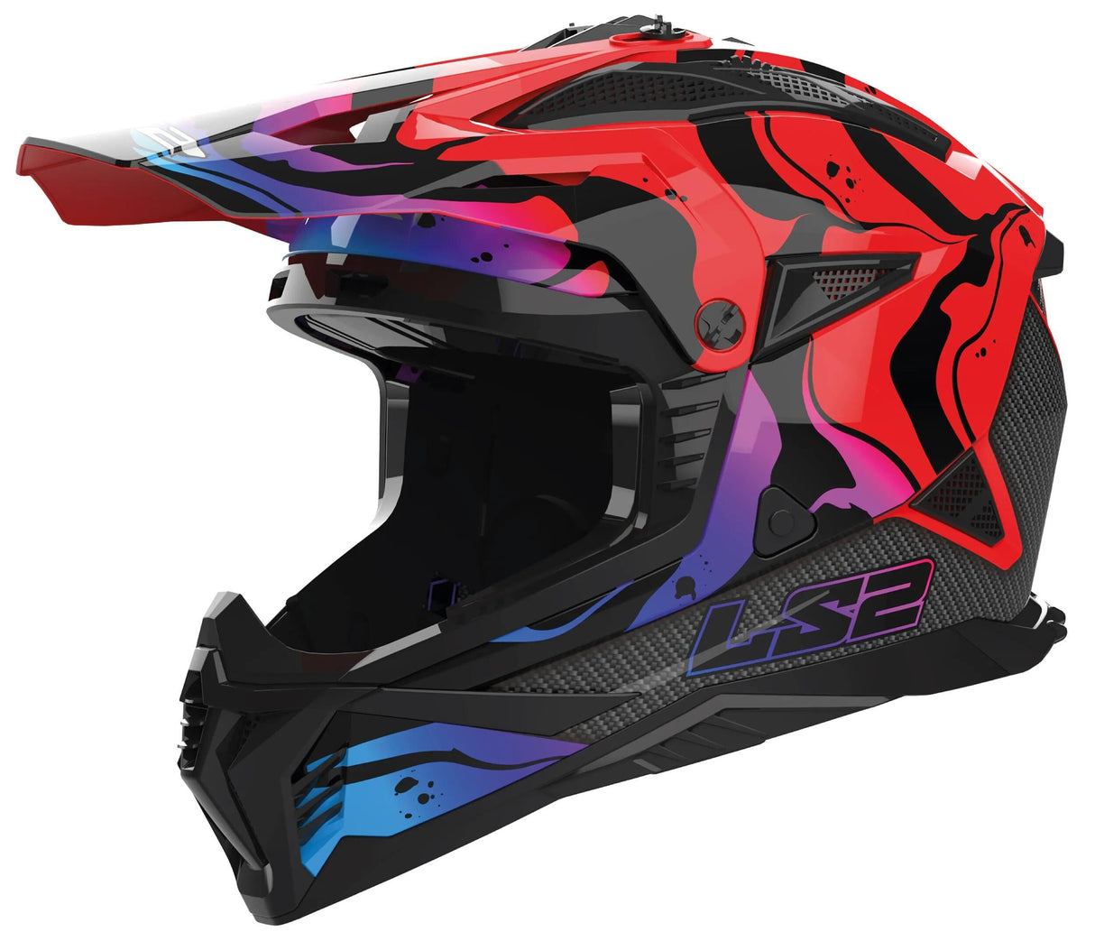 Ls2 casque de motocross mx708 fast ii wash casque mx708 fast ii wash rouge gr. XXL