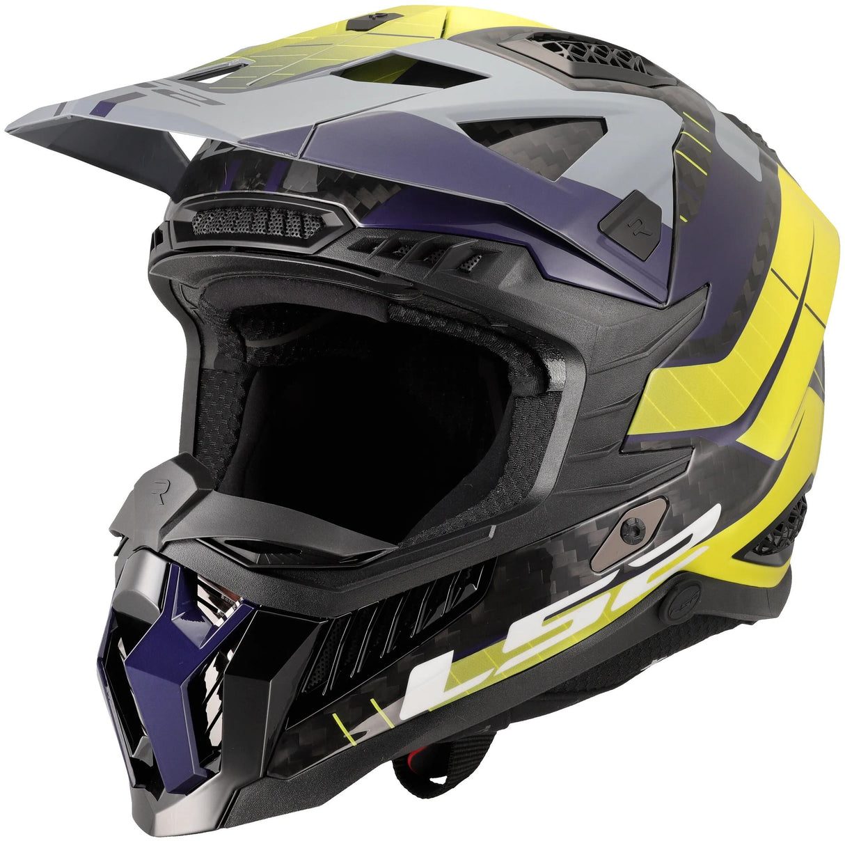 Casque de motocross Ls2 mx703 x-force casque galuo x-force galuo gris jaune fluo gr. m