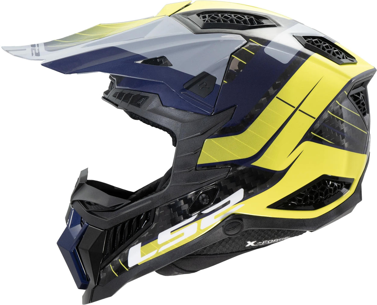 Casque de motocross Ls2 mx703 x-force casque galuo x-force galuo gris jaune fluo gr. XXL