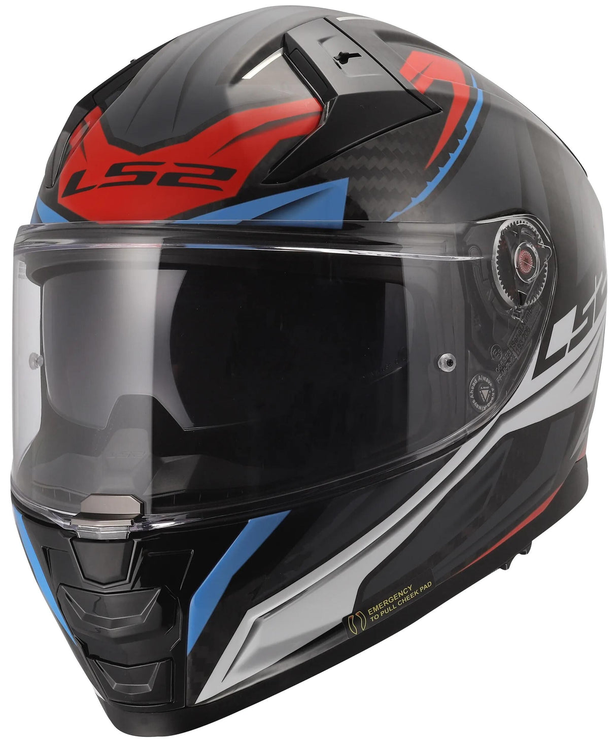 Casque intégral LS2 FF811 Vector II Carbon Savage. casque ff811 vecteur i c savage blanc bl rouge 3xl