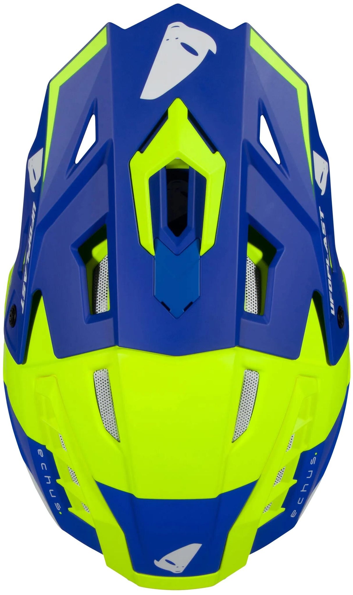 Casque motocross Ufo plast casque echus echus m bleu jaune. Mat