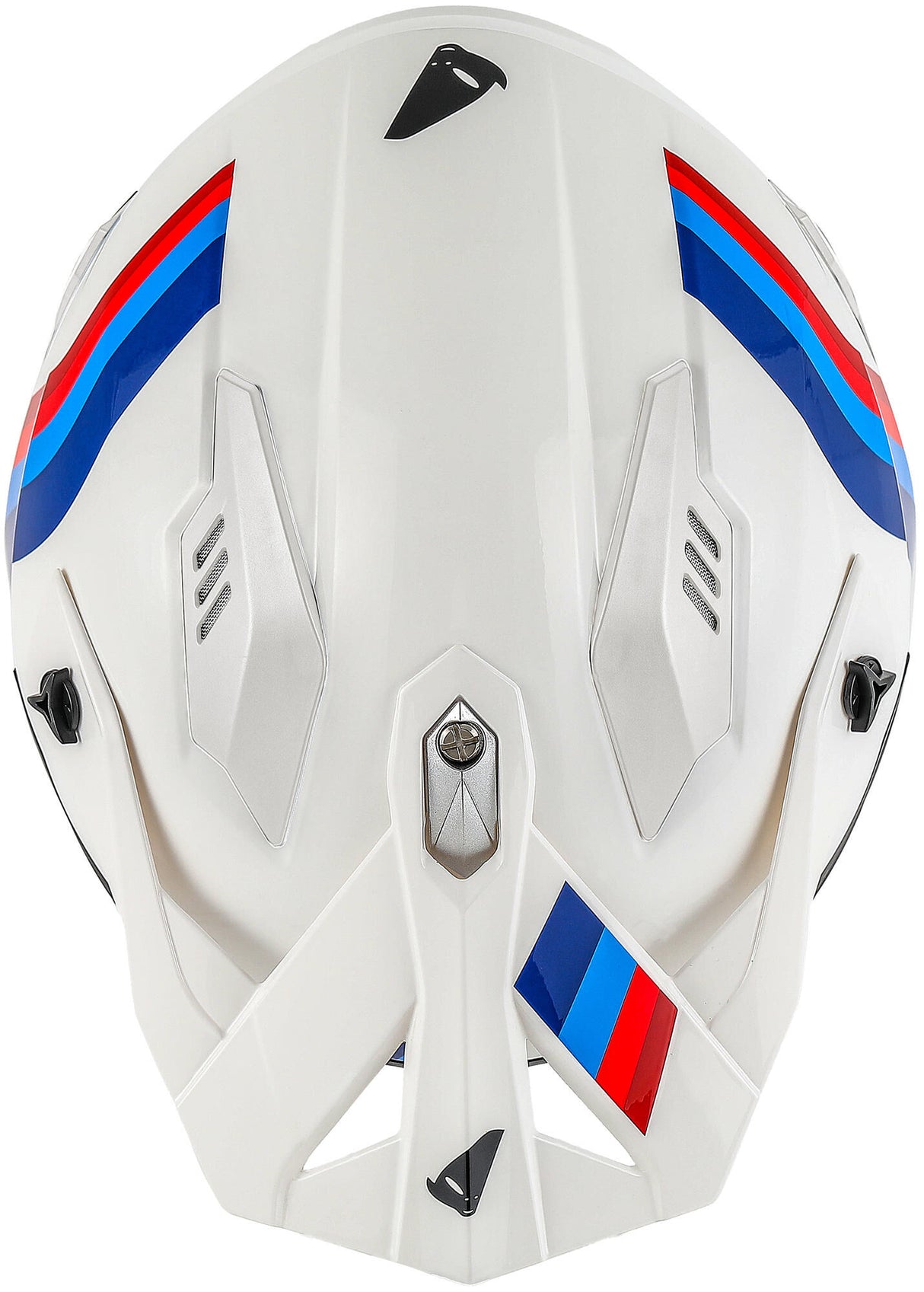 Casque jet Ufo plast sheratan casque sheratan s blanc rouge bleu