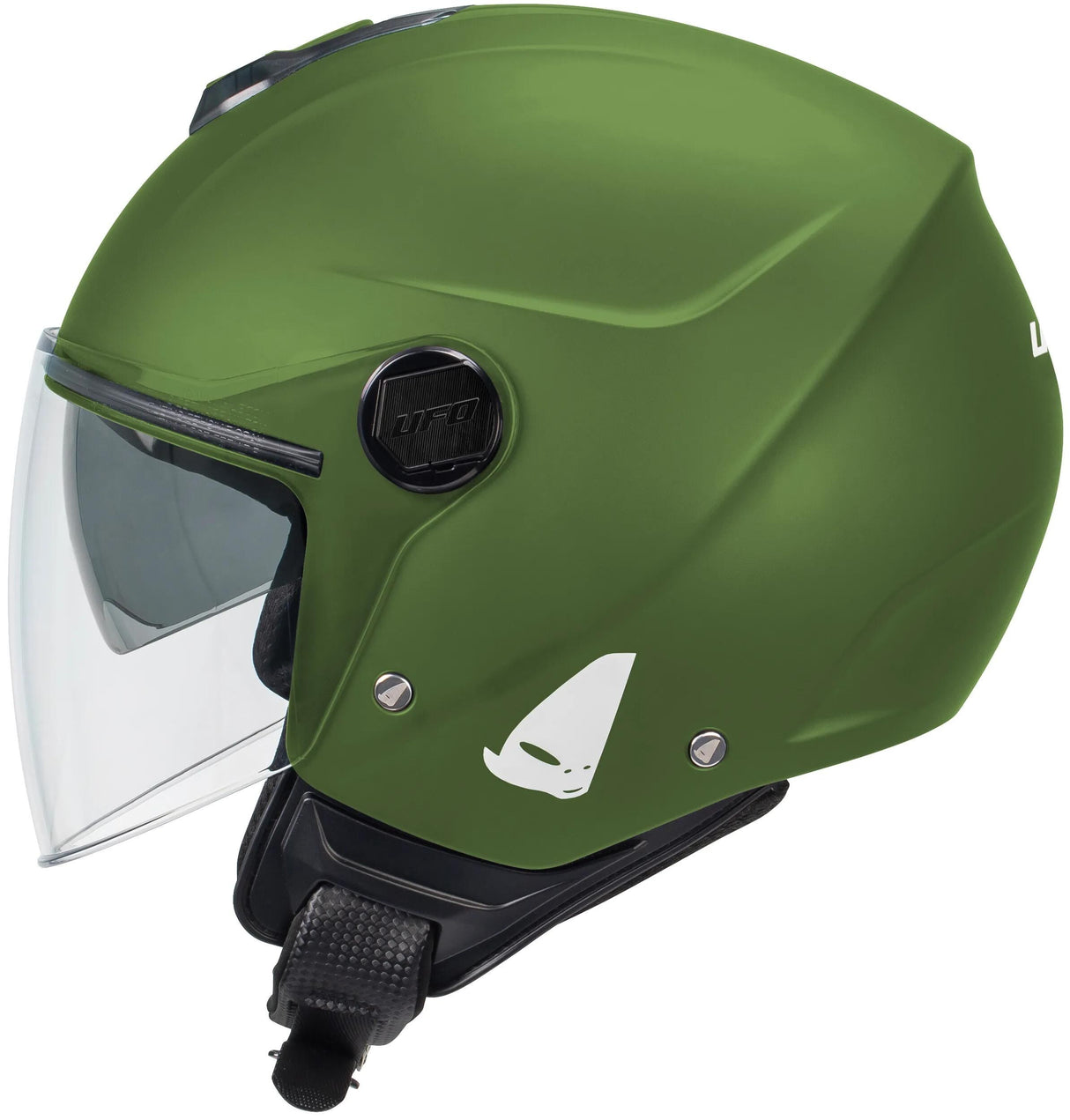 Casque jet Ufo plast casque nixie ufo nixie jet vert mat gr. s
