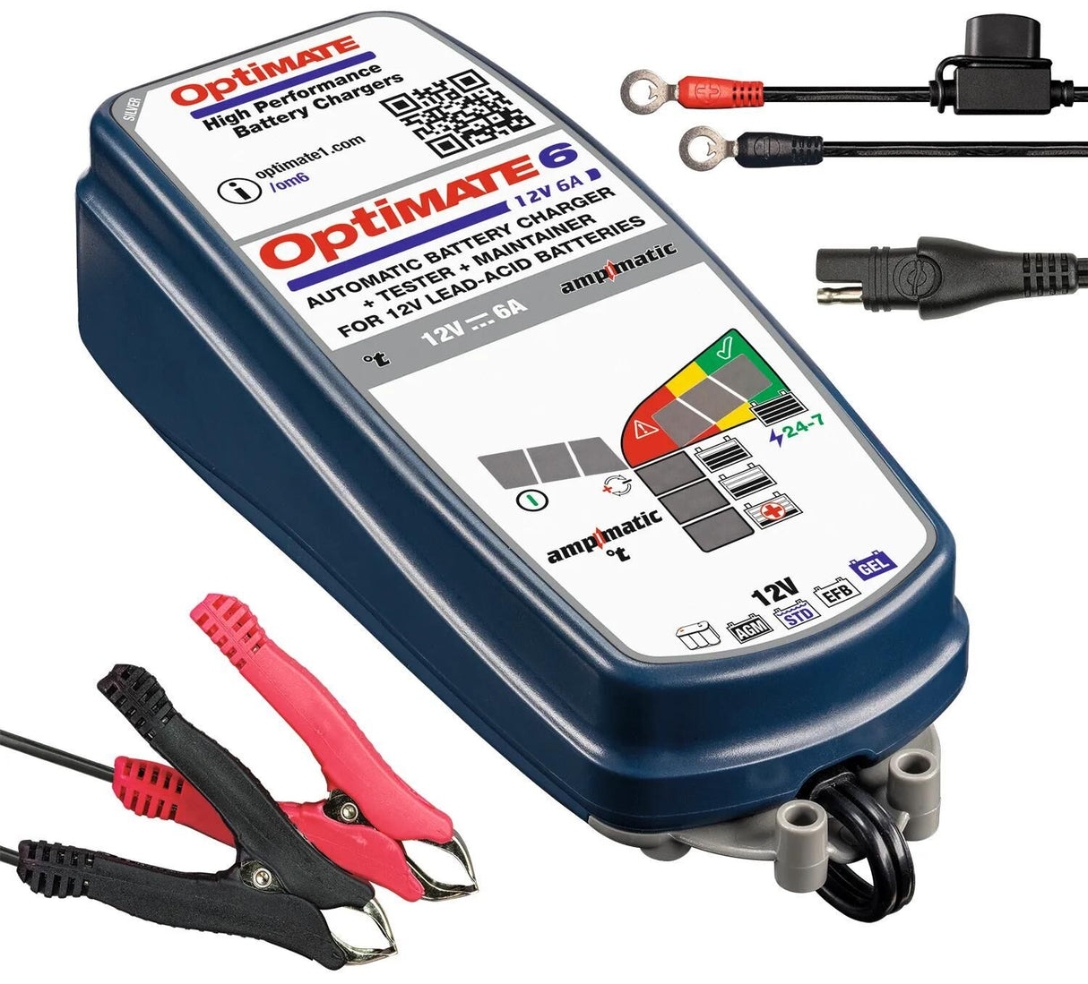 Chargeur de batterie Tecmate optimate 6 ampmatic 6a de optimate 6 chargeur ampmatic 6a