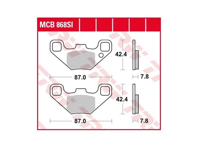 TRW -lucas plaquettes de frein mcb 868 plaquette de frein mcb 868 si métal fritté