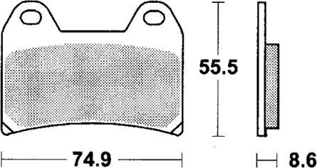 Plaquettes de frein TRW mcb 683 plaquettes de frein mcb 683 scr carbone fritté racing