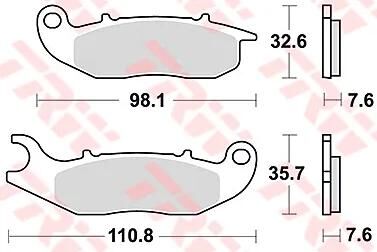 Plaquettes de frein TRW MCB818 plaquette de frein MCB 818 norme organique