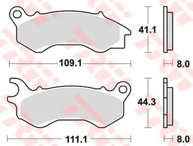 Plaquettes de frein TRW MCB833 plaquette de frein MCB 833 norme organique