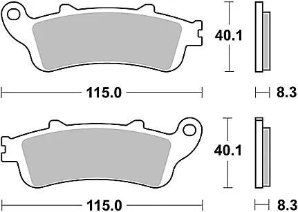 Plaquettes de frein TRW mcb 705 plaquette de frein mcb 705 sh métal fritté