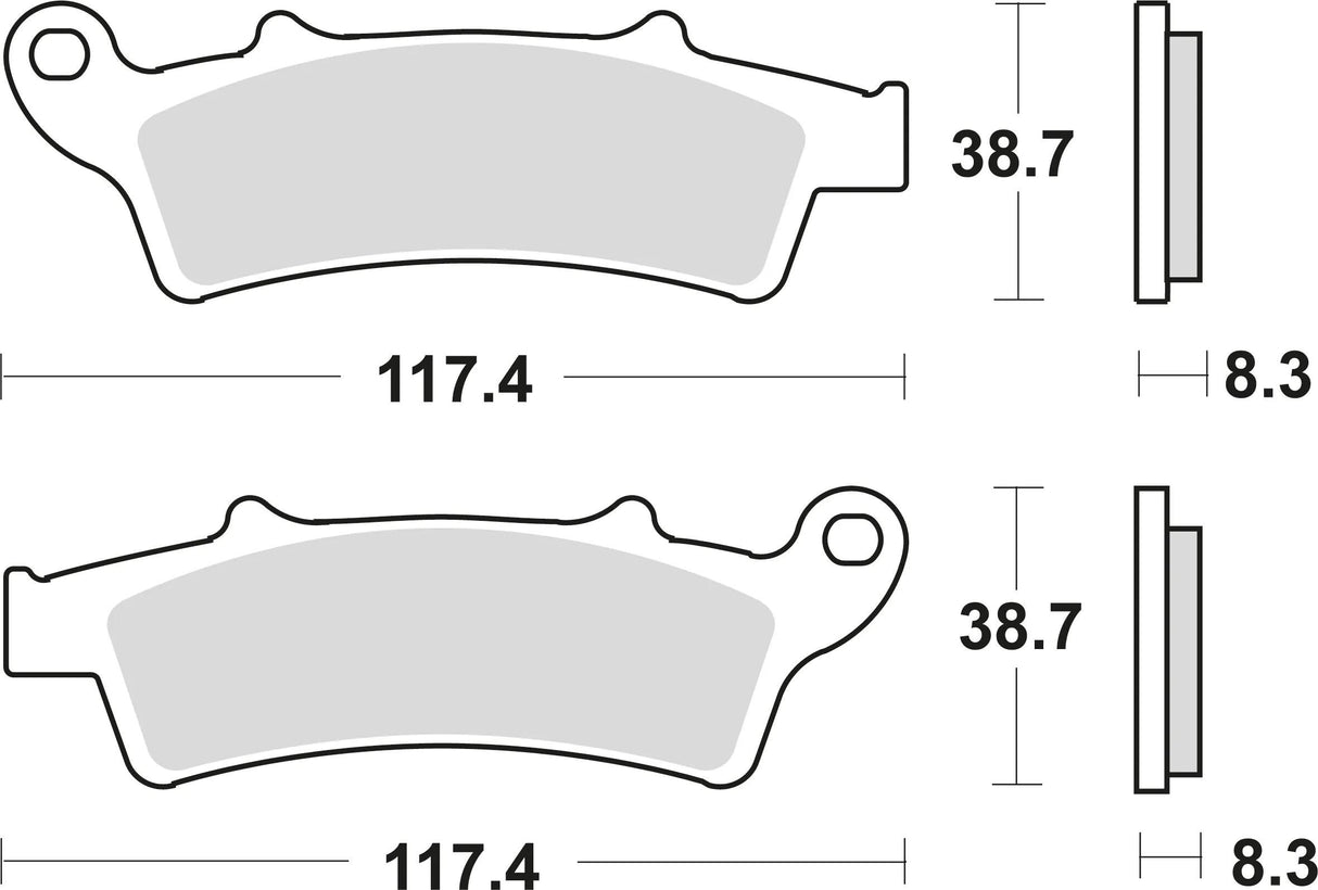 Plaquettes de frein TRW MCB 726 plaquette de frein MCB 726 norme organique