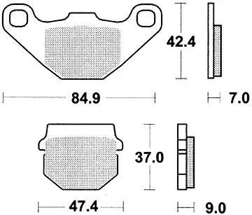 Plaquettes de frein TRW MCB 519 plaquette de frein MCB 519 norme organique