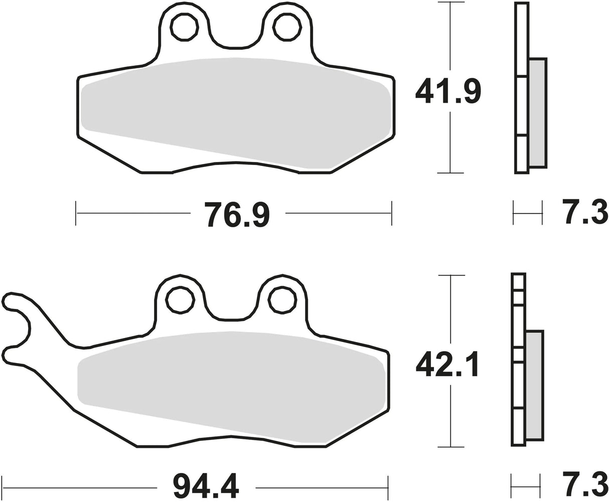 Plaquettes de frein TRW MCB 664 plaquette de frein MCB 664 norme organique
