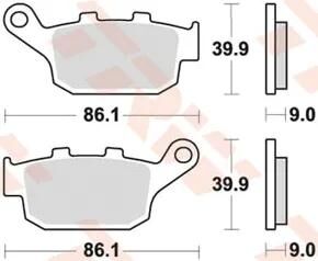 Plaquettes de frein TRW MCB841 plaquette de frein MCB 841 norme organique