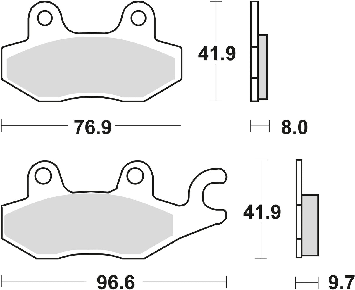 Plaquettes de frein TRW MCB 604 plaquette de frein MCB 604 norme organique
