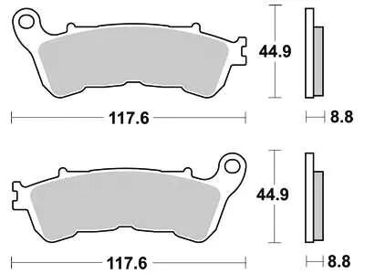 TRW plaquettes de frein mcb 776 plaquettes de frein frittées mcb 776 sh