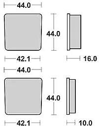 Plaquettes de frein TRW MCB 506 plaquette de frein MCB 506 norme organique