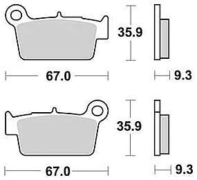Plaquettes de frein TRW MCB 739 plaquettes de frein frittées MCB 739 RSI