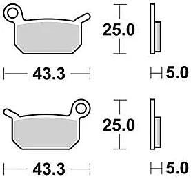 Plaquettes de frein TRW MCB 750 plaquettes de frein frittées MCB 750 RSI