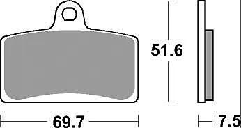Plaquettes de frein TRW mcb 780 plaquette de frein mcb 780 sv métal fritté