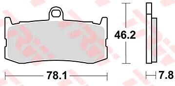 Plaquettes de frein TRW MCB816 plaquette de frein MCB 816 TRQ Sin.Metal Racing