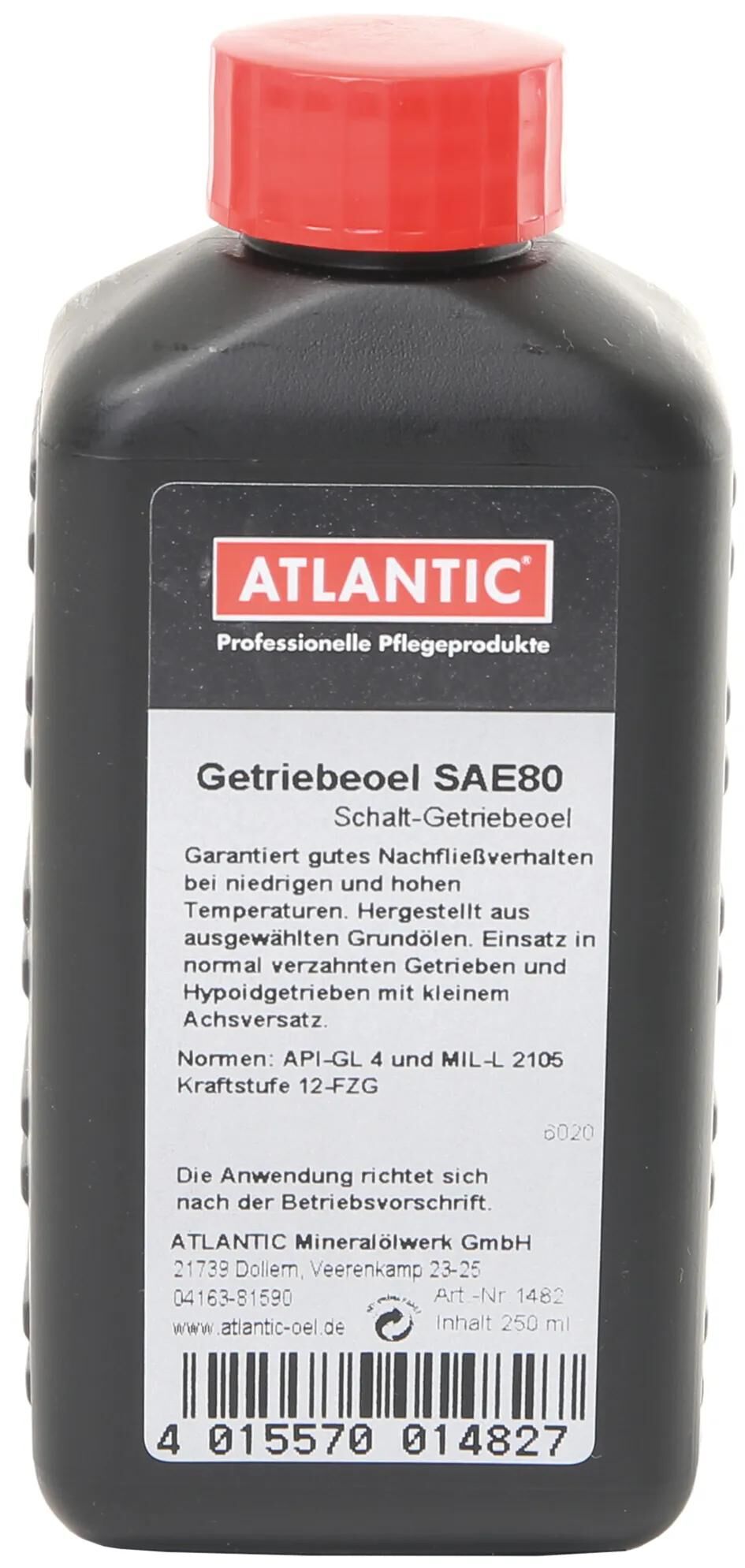 Huile pour engrenages Atlantic SAE 80 Huile pour engrenages SAE 80 250 ml