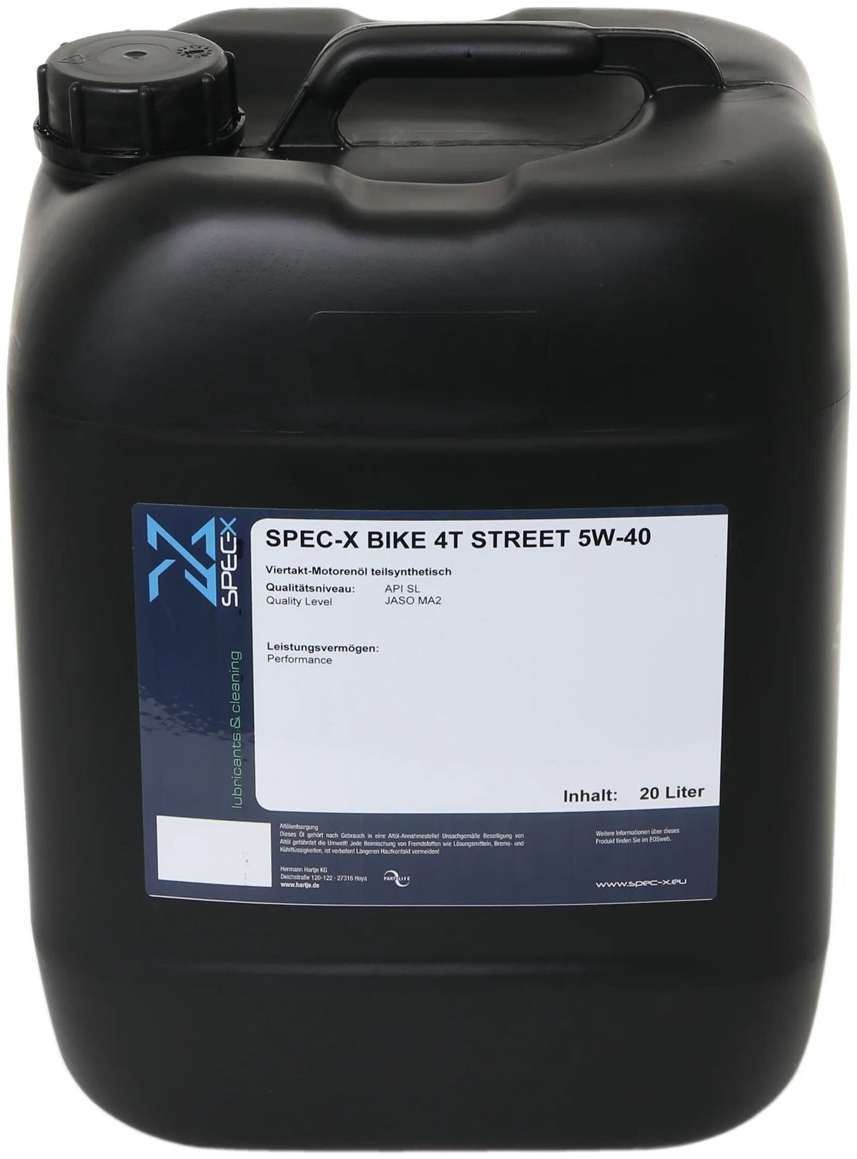 Huile moteur Spec-x vélo 4t huile moteur rue 4t 5w-40 vélo stree 20l
