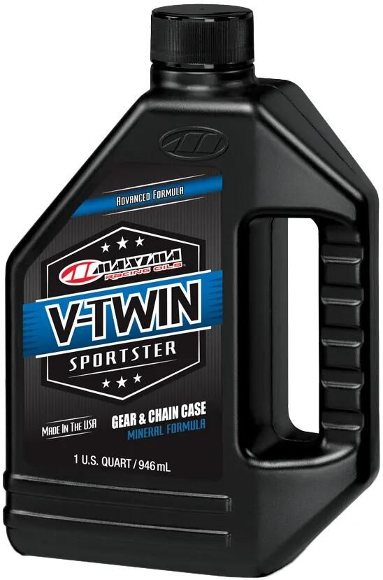 Huiles de course Maxima, huile de transmission, huile de carter de chaîne d'engrenages v-twin sportster 85w. huile pour engrenages 85wt maxima 946ml v-twin sportster