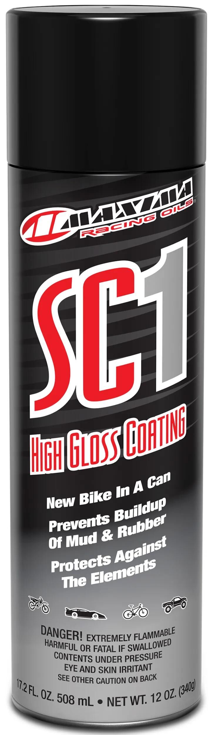 Huiles de course Maxima en spray silicone sc1, couche transparente. Spray silicone maxima 508ml sc1, couche transparente
