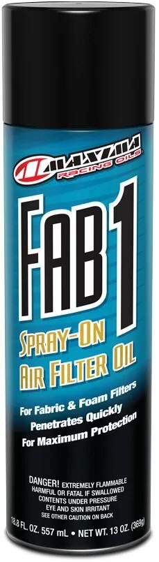 Maxima Racing Oils Huile pour filtre à air Fab-1 en spray pour filtre en mousse en tissu. huile pour filtre à air maxima 557ml fab-1