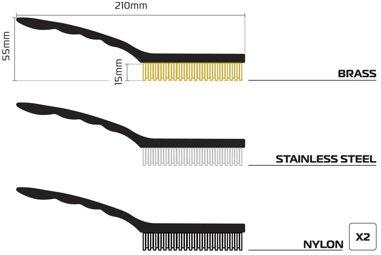 Oxford bürsten-set wire brush wire brush set ox340