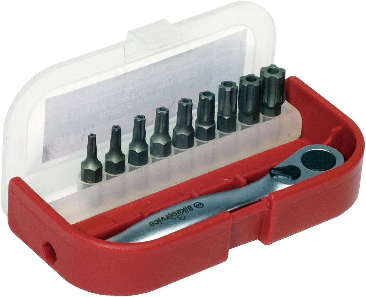 Jeu d'embouts Bikeservice bs6007 bitstz m umschltknr bst 10 pièces trou 5 étoiles