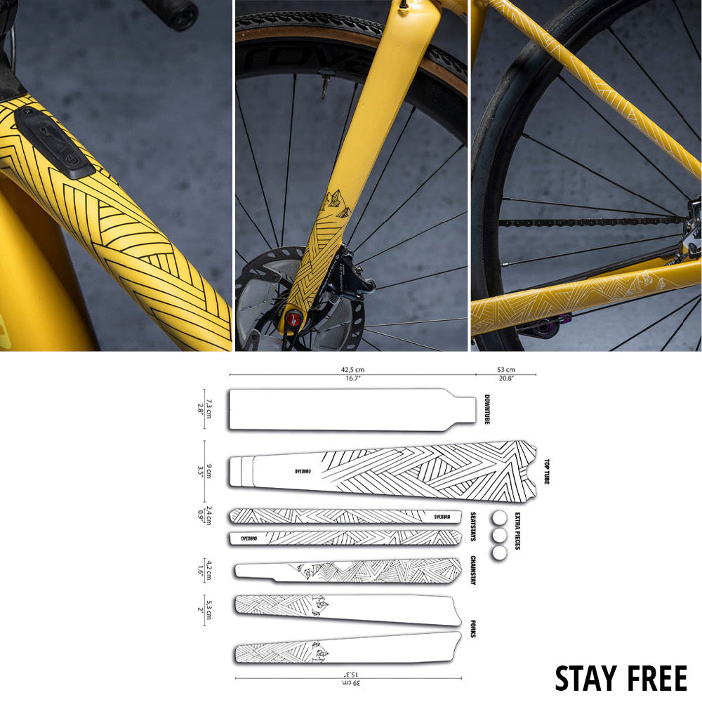 Kit de protection de cadre en gravier Dyedbro Stay Free