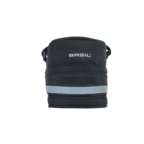 Basil Mada Saddle Sac - compact, noir, 1L, velcro, accessoire de vélo