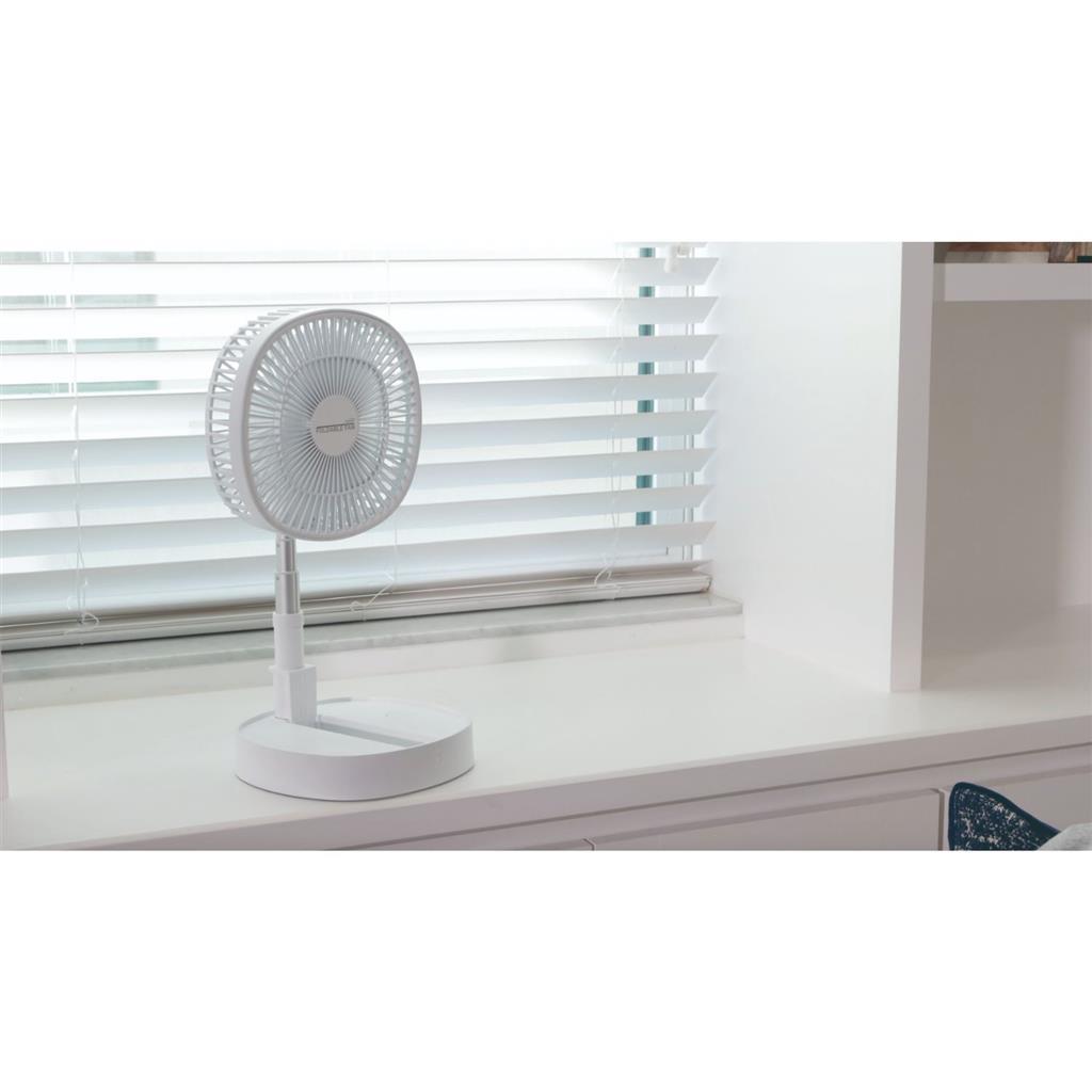 Éventail pliable Starlyf 23 cm blanc