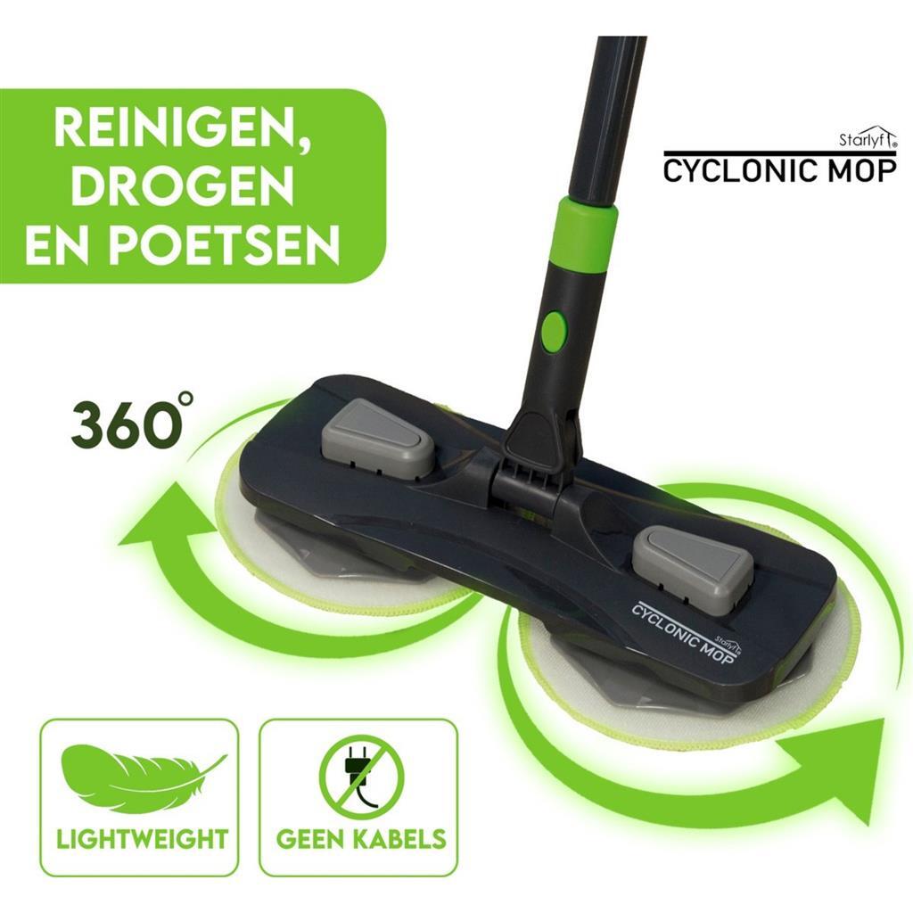 Serpillère électrique Starlyf noir vert