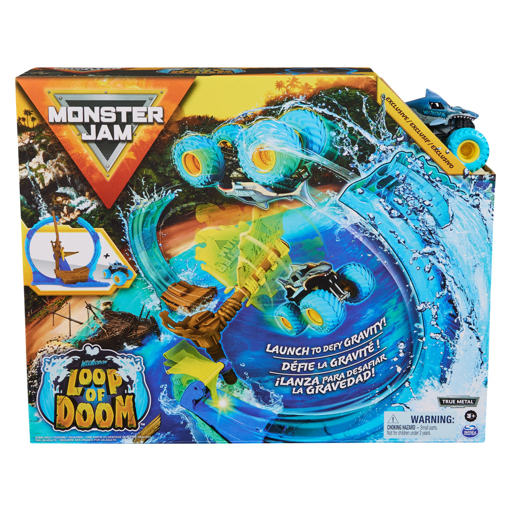 Monster Jam Megalodon Loop of Doom Ensemble de jeu de cascade